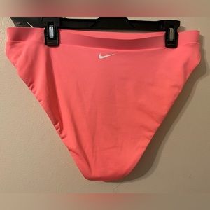 New NWT Nike Essential Women's High-Waist Swim Bottom Coral Pink Size XL‎